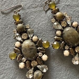 Statement Dangle Earrings — Vintage-Inspired, Beaded & Rhinestone Detail